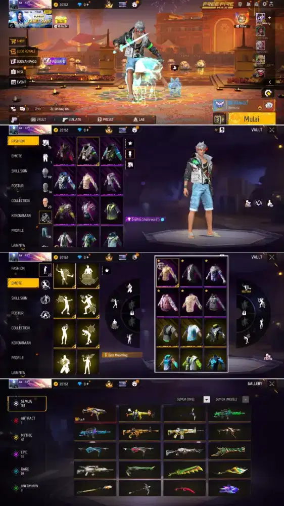 Jual akun FF yg minat lansung inbox