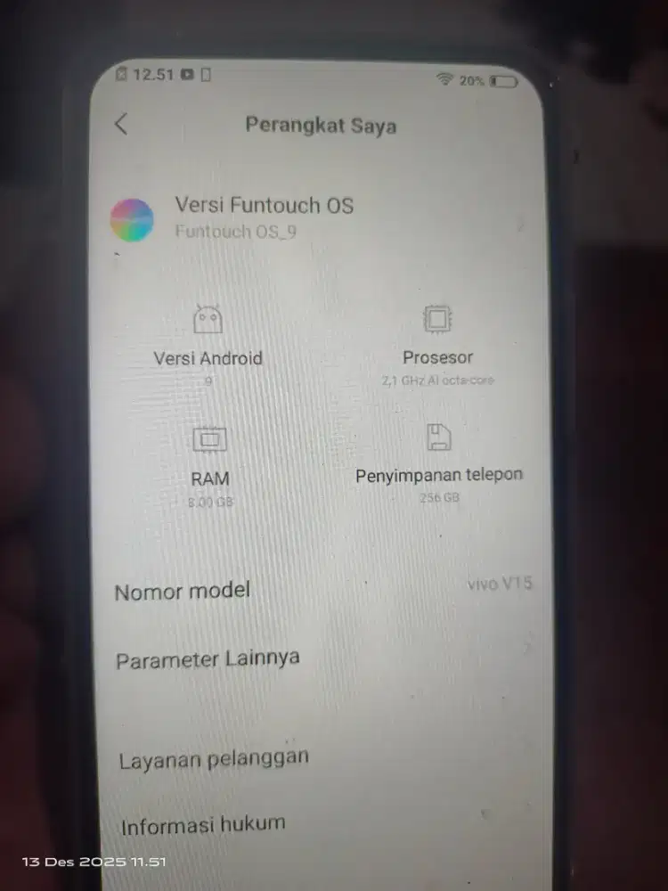 vivo V15 fulset mulus