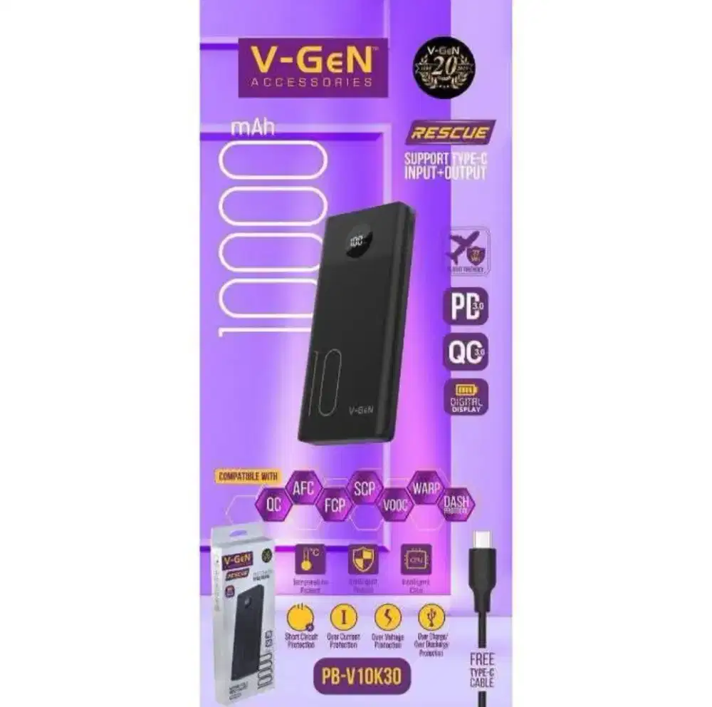 V-Gen POWERBANK V10K30 10.000mAh