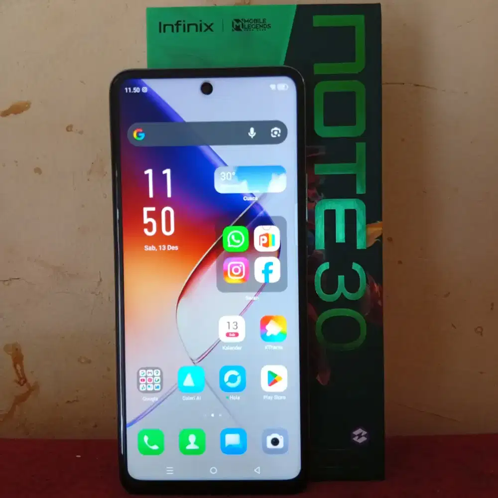 Infinix note 30 8+8/256 fullset