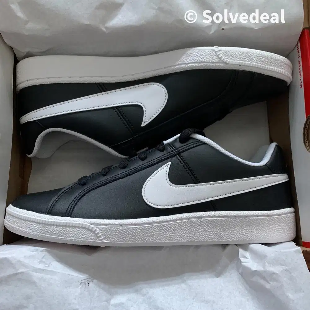 Sepatu Nike Court Royale Black White - Original Baru