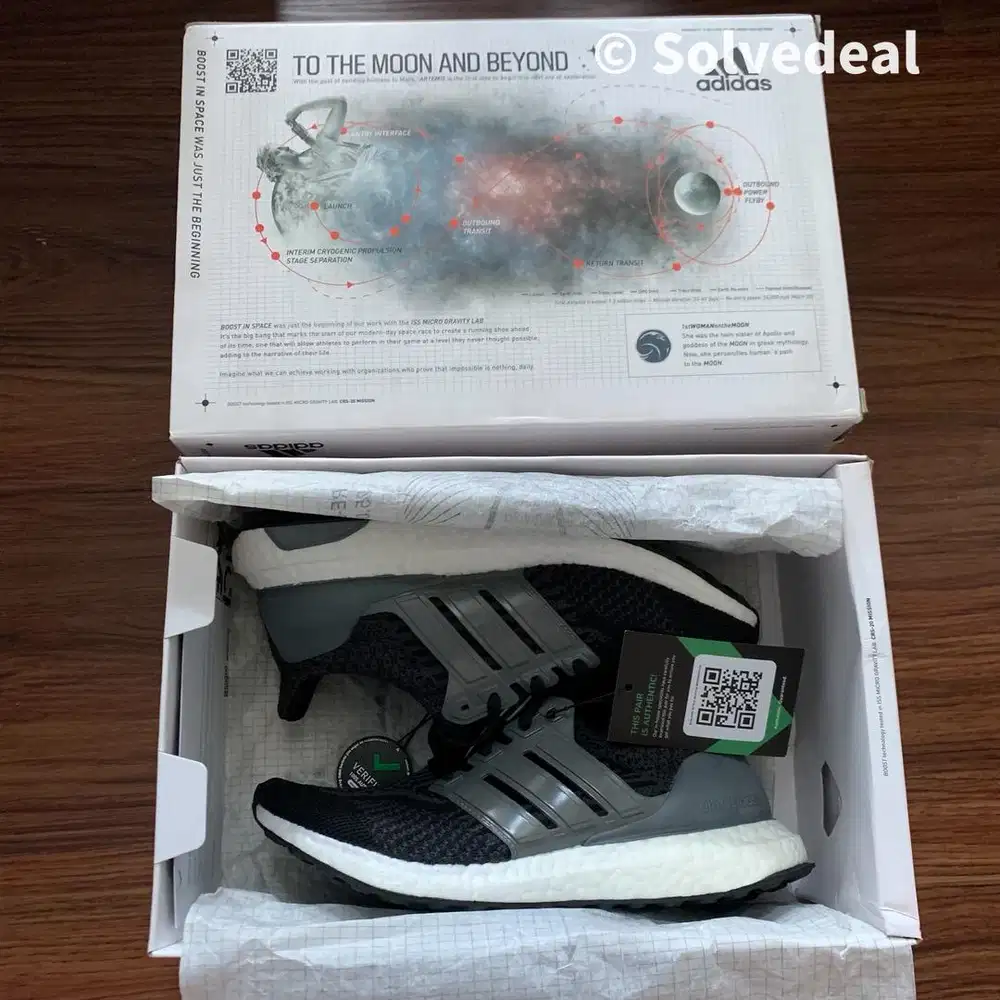 Sepatu Adidas Ultraboost 5.0 DNA NASA Black Carbon - Original Baru
