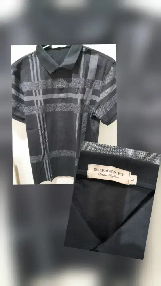 Kaos polo burberry premium