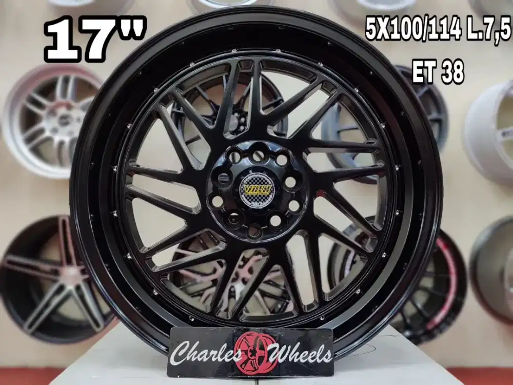 VELG ROTIFORM BLACK R17 MURAH