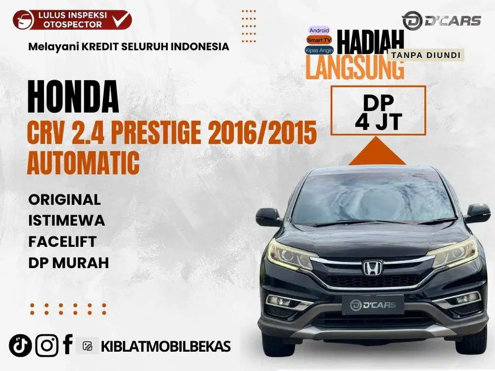 HONDA CRV 2.4 PRESTIGE 2016/2015 MATIC DP MURAH