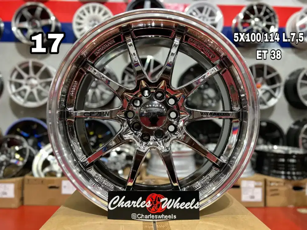 VELG CE 28 R17 BLACKCHROME MURAH