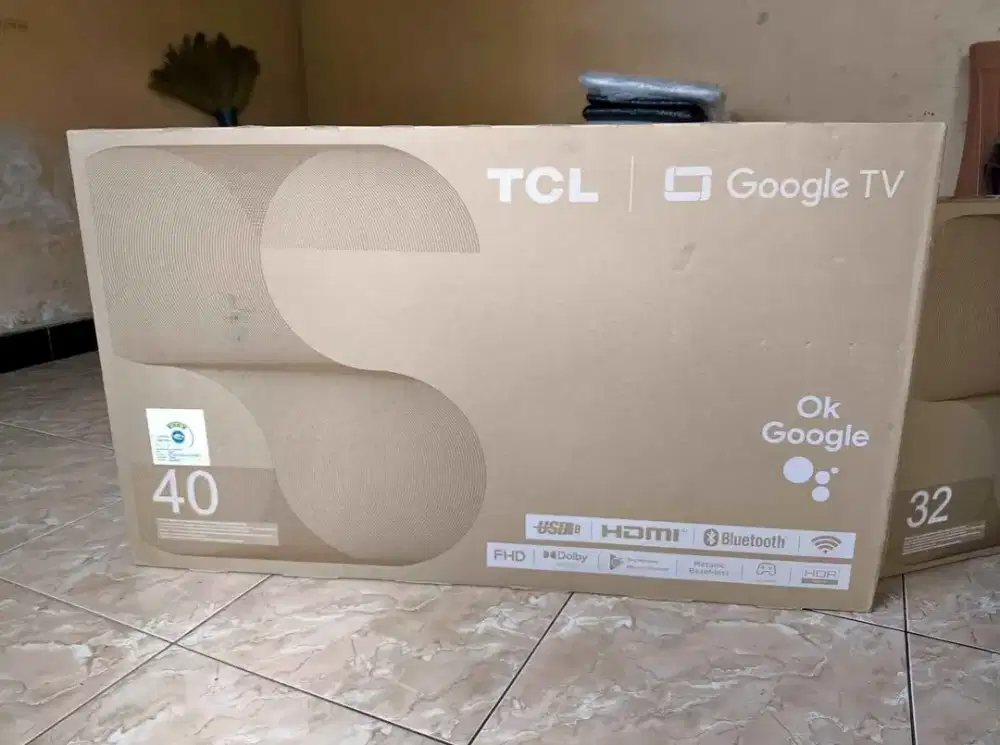 Tv tcl 40 google tv baru youtube netflix