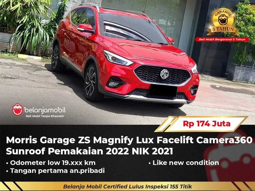 [ GARANSI 5TH ] MG Morris Garage ZS Magnify Lux Sunroof 2021/2022