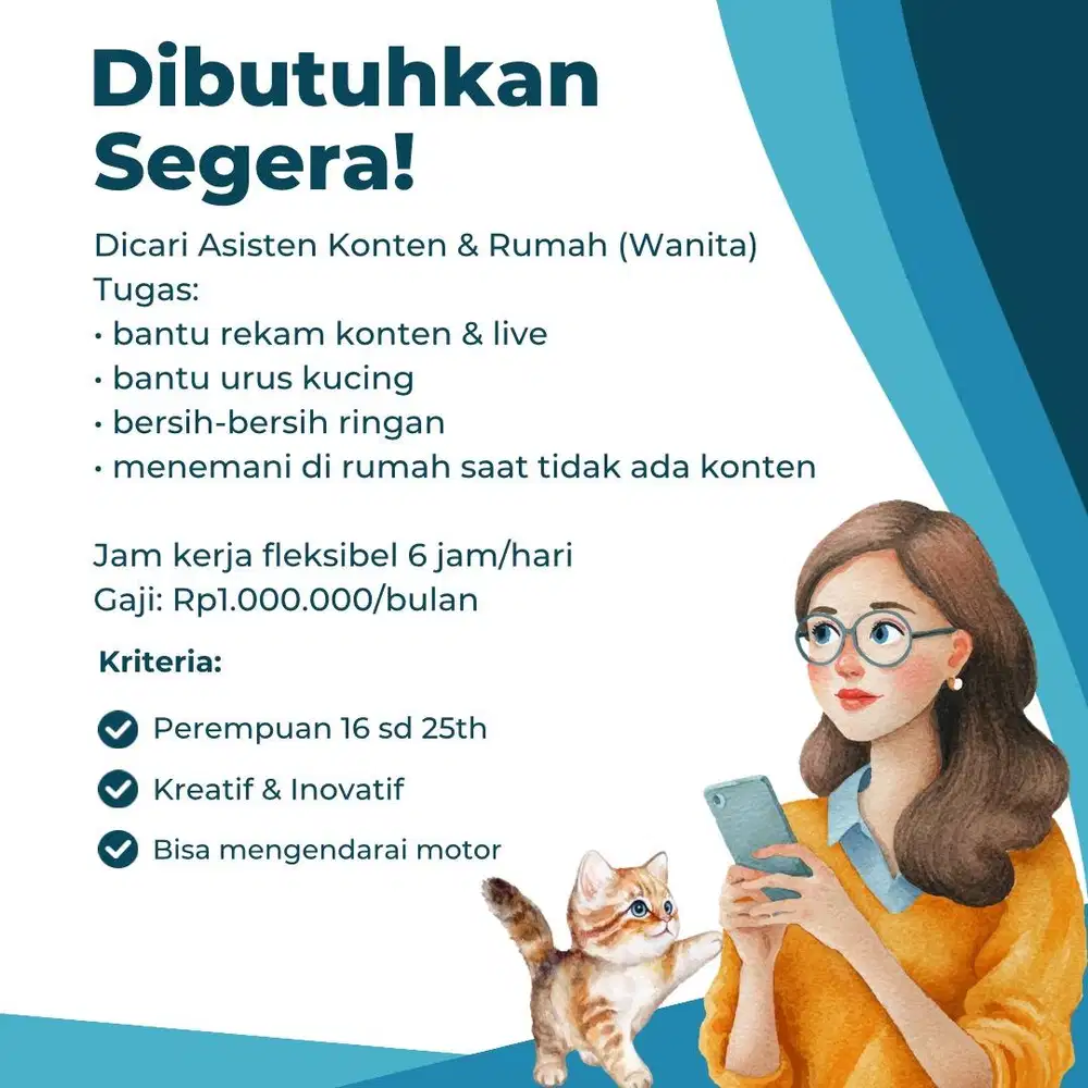 Dicari Helper wanita