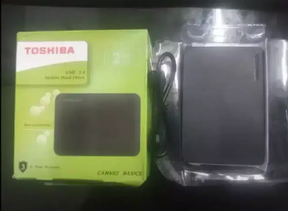 HD Ext Toshiba Canvio 2Tb normal no minus lengkap