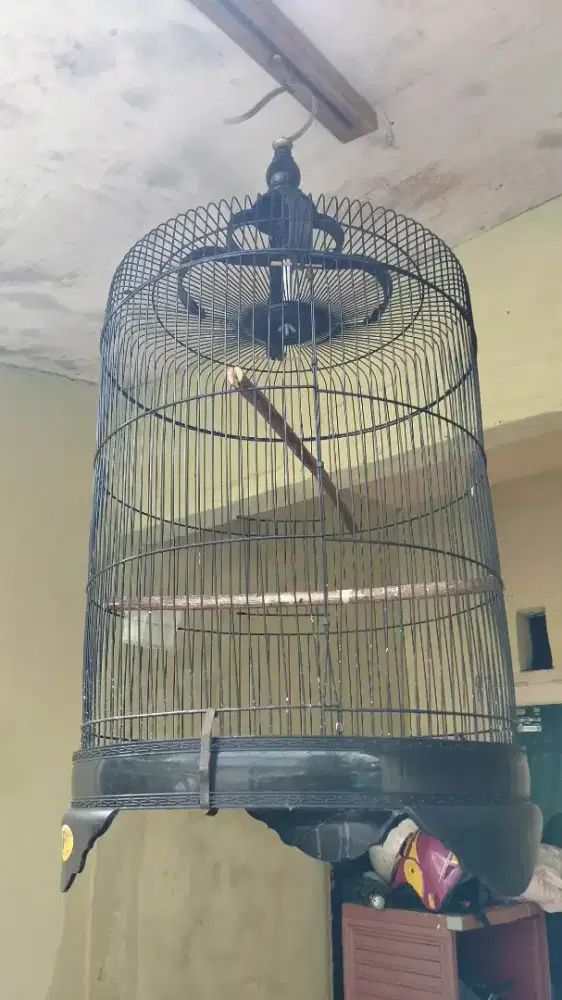 Kandang Sangkar burung besi Jumbo bulat F1