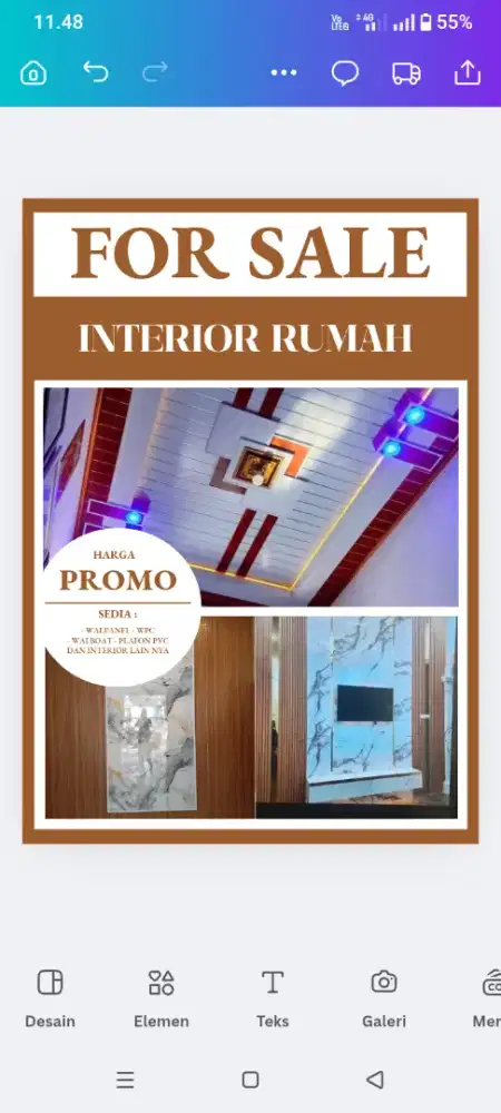 JUAL BAHAN & TERPASANG PLAFON PVC