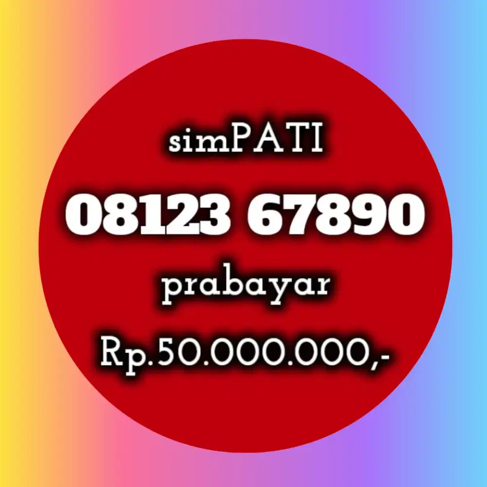 NOMOR CANTIK SIMPATI 123 67890
