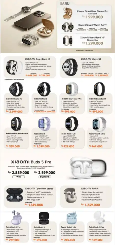 Redmi watch series, redmi buds series. PROMO CASHBACK