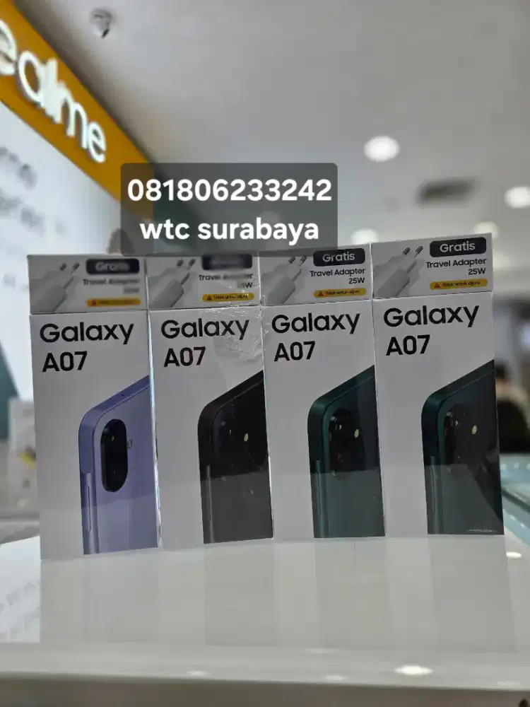 Samsung A07 4+4/64 Baru Garansi resmi free banyak