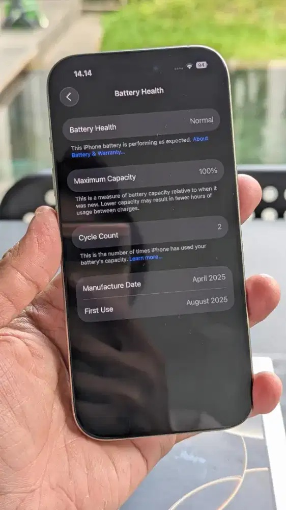 iPhone 16 Pro 128gb BH100% CC Siklus 2 Garansi on Agustus 2026
