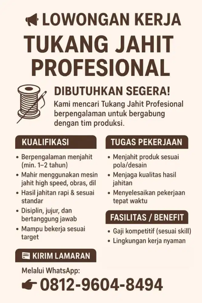 TUKANG JAHIT PROFESIONAL
