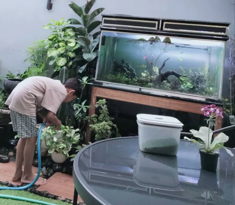 Dijual aquarium.kaca plus bak filter
