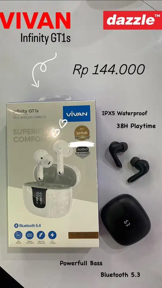HEADSET NIRKABEL VIVAN INFINITY GT1S