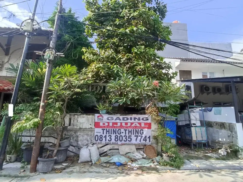 Ss2267- Murah Dijual Rumah Hitung Tanah 8x16 di Komp. Walikota Gading