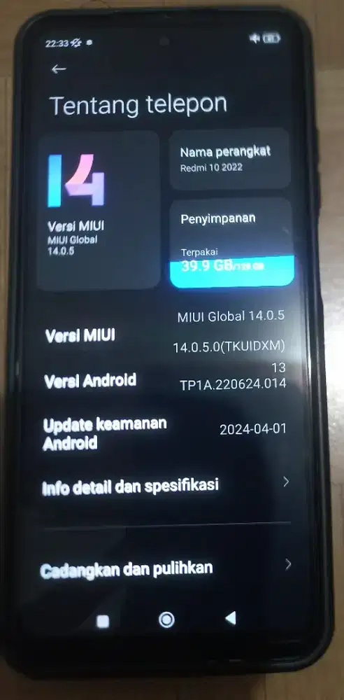 Xiaomi Redmi 10 2022, Ram 6/128