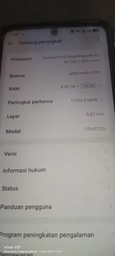 Hp oppo a5x pemakaian pribadi