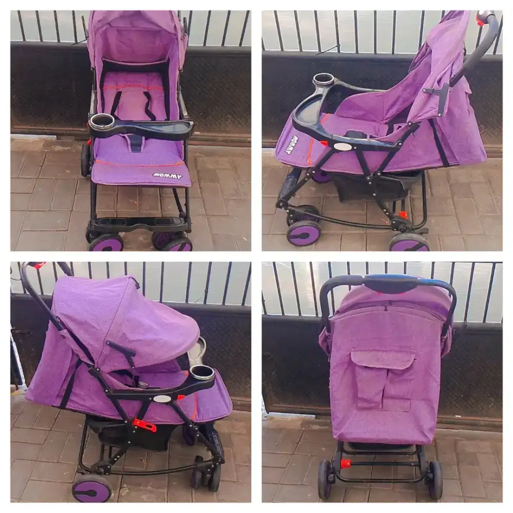 Stroller baby warna ungu