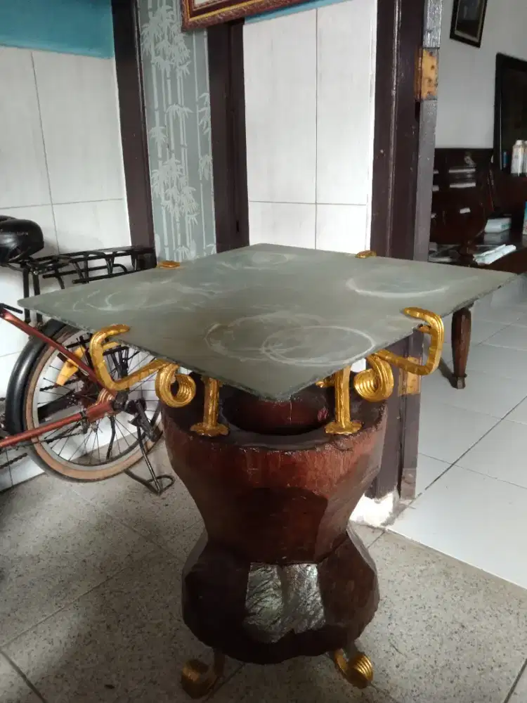 Jual murah meja lumpang antik, unik dan keren