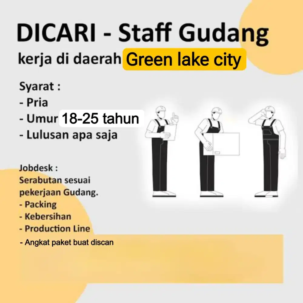 Loker staff gudang olsop glc