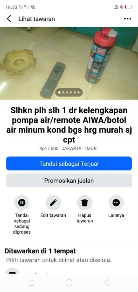 Slhkn lh slh 1 dr kelengkapan pompa air atau sblh nya murah sj cpt