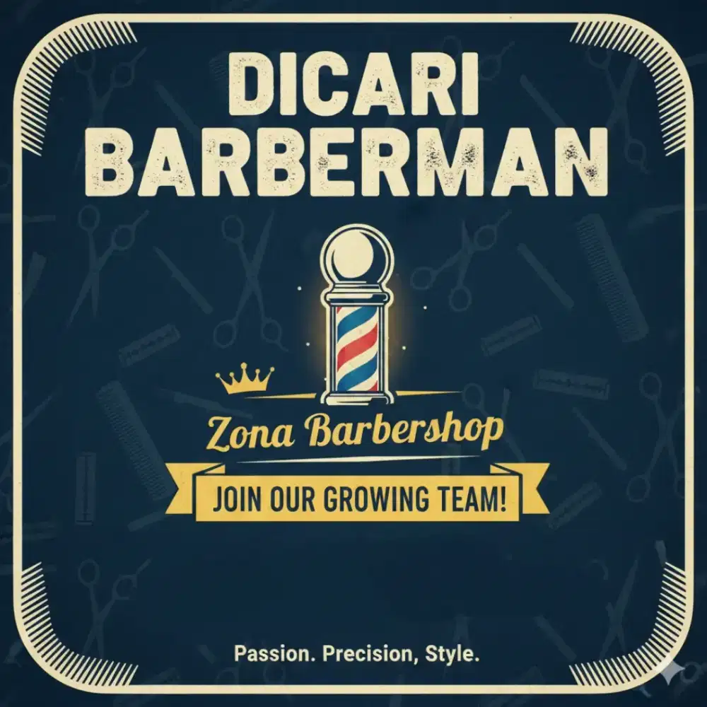 DIBUTUHKAN SEGERA: BARBERMAN PROFESIONAL