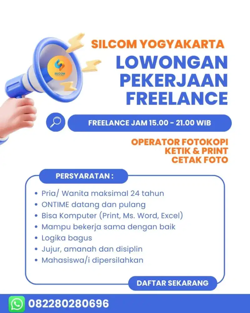 FREELANCE Operator Fotokopi Print Cetak Foto