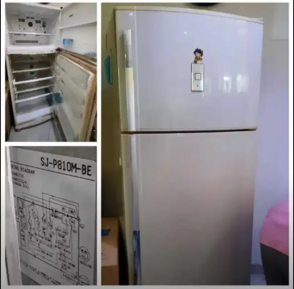 Jual murah kulkas sharp spt foto dingin normal,1,6jt bs nego,minat WA