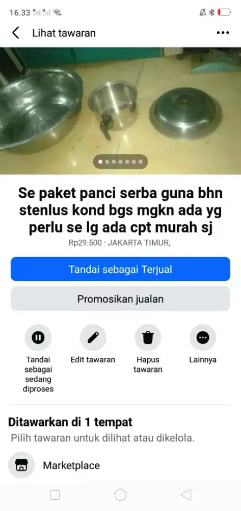 Se paket panci stenlus serba guna kond spt baru hrg murah sj cpt