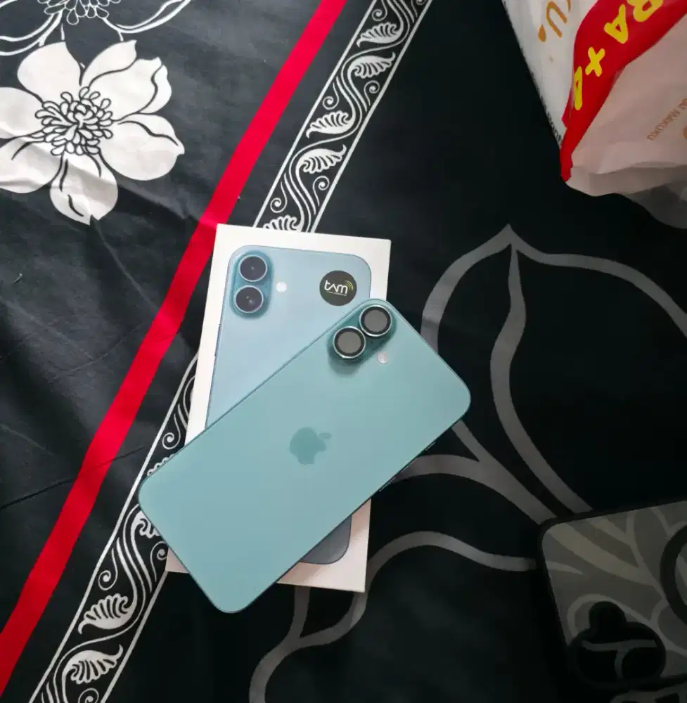 Iphone Apple 16 Plus + 128 GB Teal Hijau Ibox Resmi