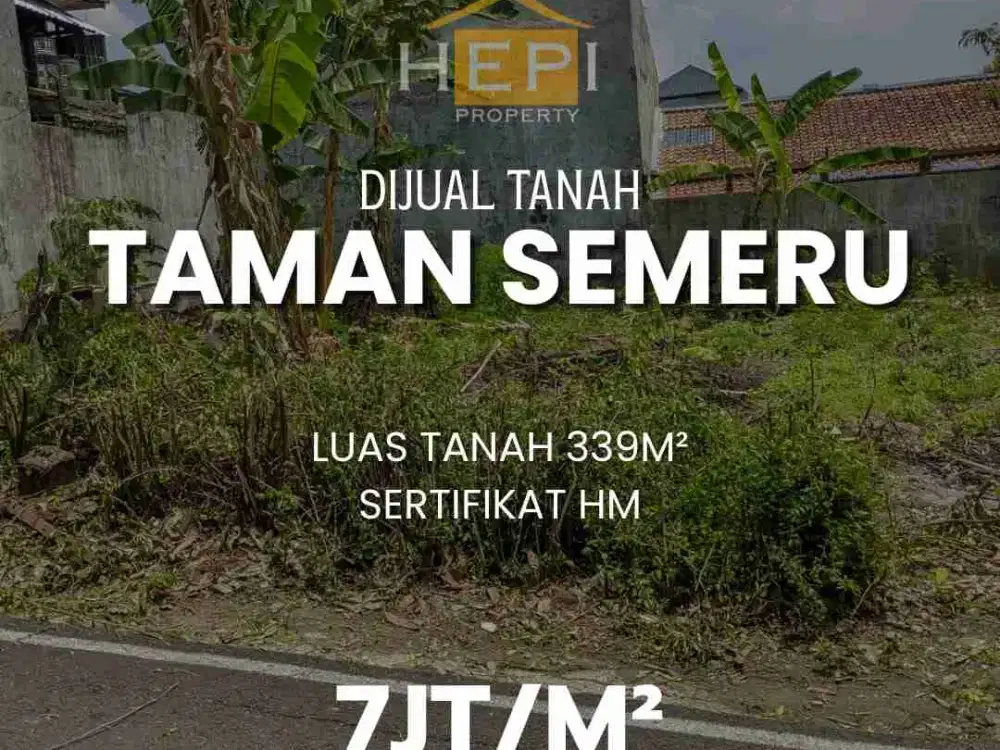tanah semeru gajahmungkur semarang dijual ! dibawah NJOP ! tengah kota !