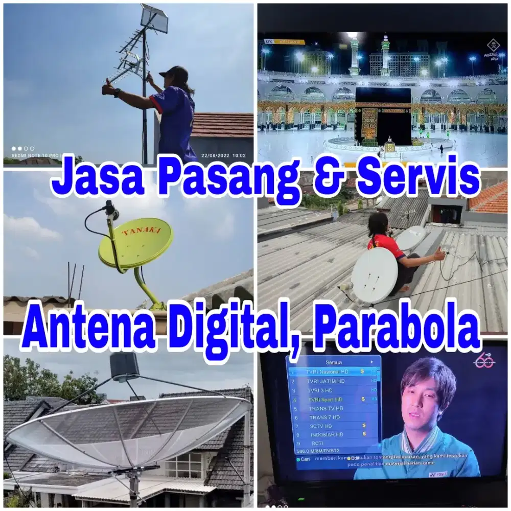 Antena digital uhf parabola jernih teknisi langsung
