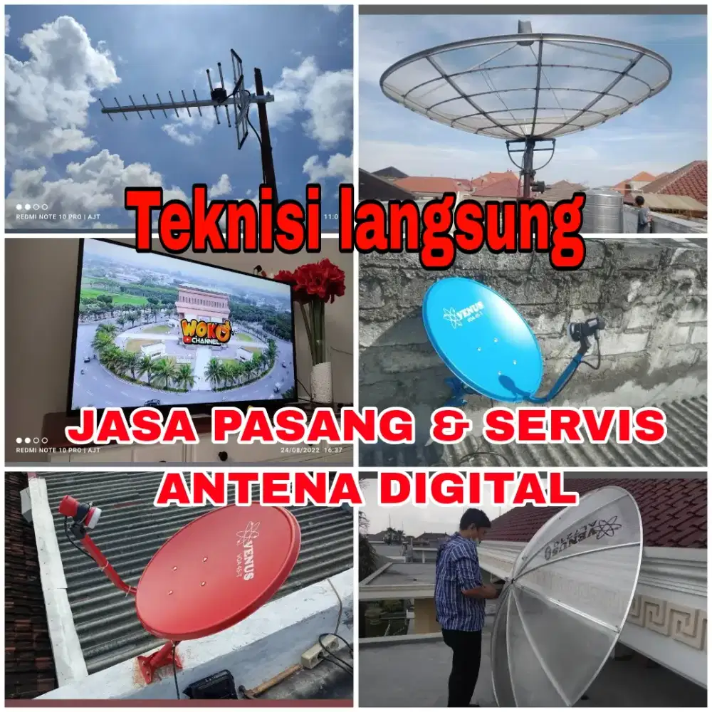 Antena uhf digital dan parabola Antena satelit simokerto