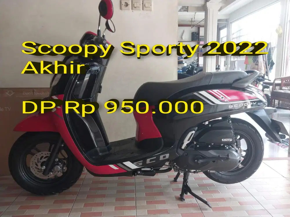 Scoopy 2022 Akhir. Pajak Panjang. Original. Like New. Cash/Kredit/TT