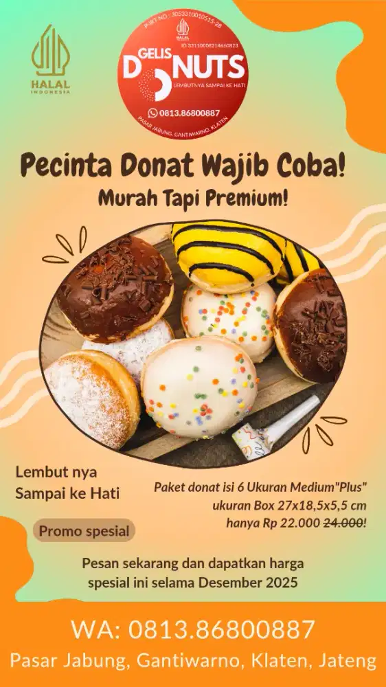 Dicari Reseller Donat Premium