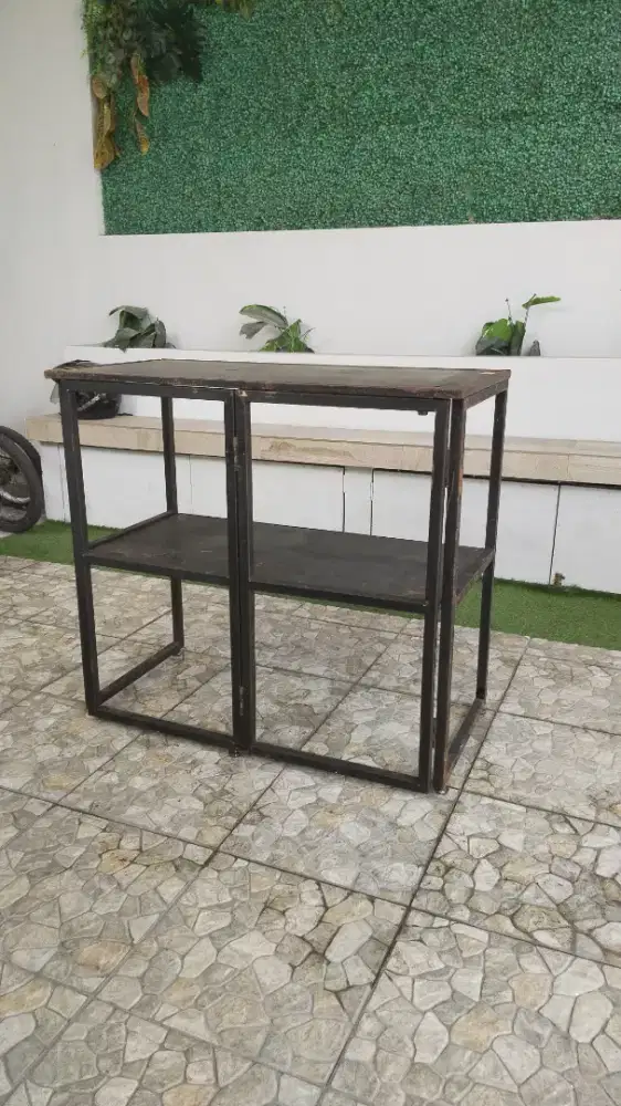 MEJA BESI LIPAT PORTABLE SUSUN 2