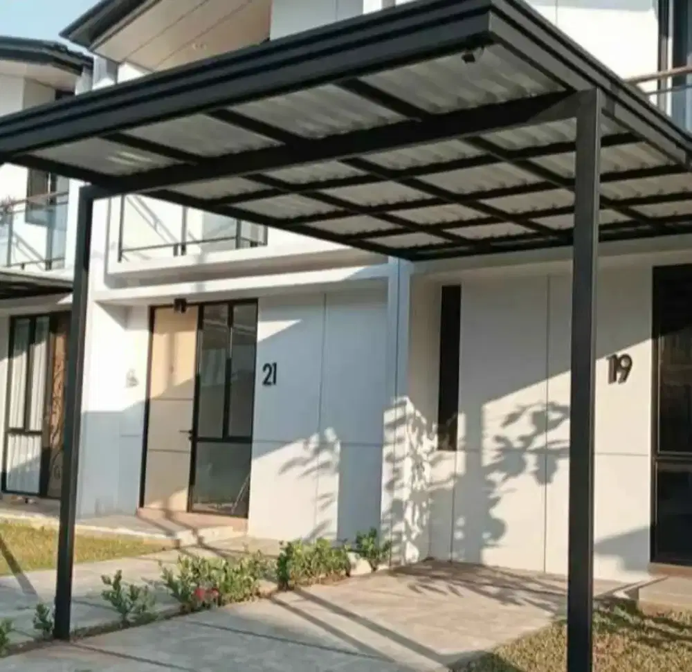 Kanopi raka besi holo atap alderon dll