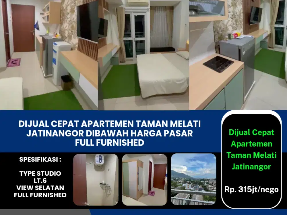 Dijual Cepat Apartemen Taman Melati Jatinangor Full Furnished Harga Termurah Dibawah Harga Pasar