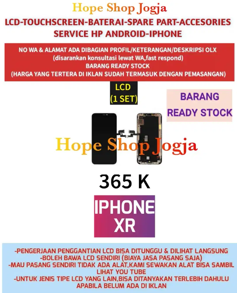 Service Iphone-Touchscreen-Baterai-LCD Iphone XS