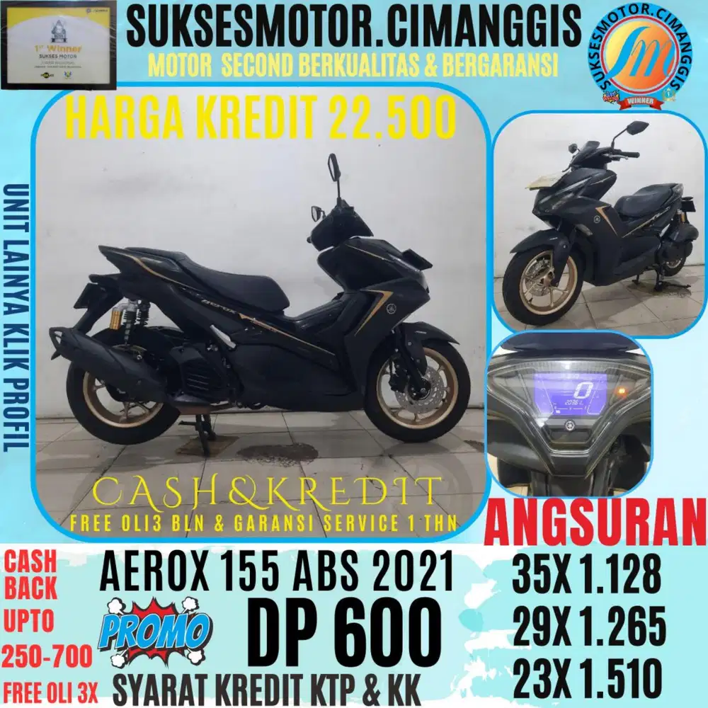 DP 600 AEROX 155 ABS CASHBACK UPTO 700 RIBU FREE OLI3BLN