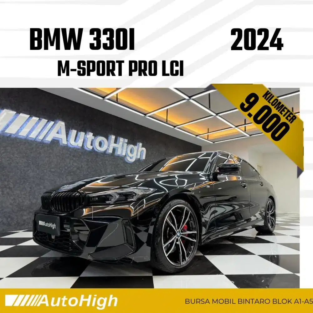DP10% [Km9.000] 330i M-Sport Pro LCi 2024 Black Reg 2023 #AUTOHIGH