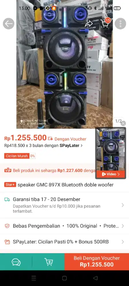 Bismillah dijual speaker bluetooth GMC 897X kondisi masih bagus
