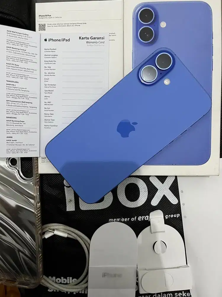 iPhone 16 Plus 256Gb Garansi iBox Fullset Mulus