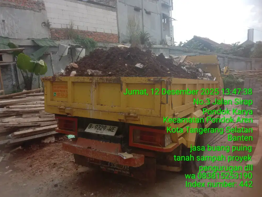 Tukang buang puing sampah dll