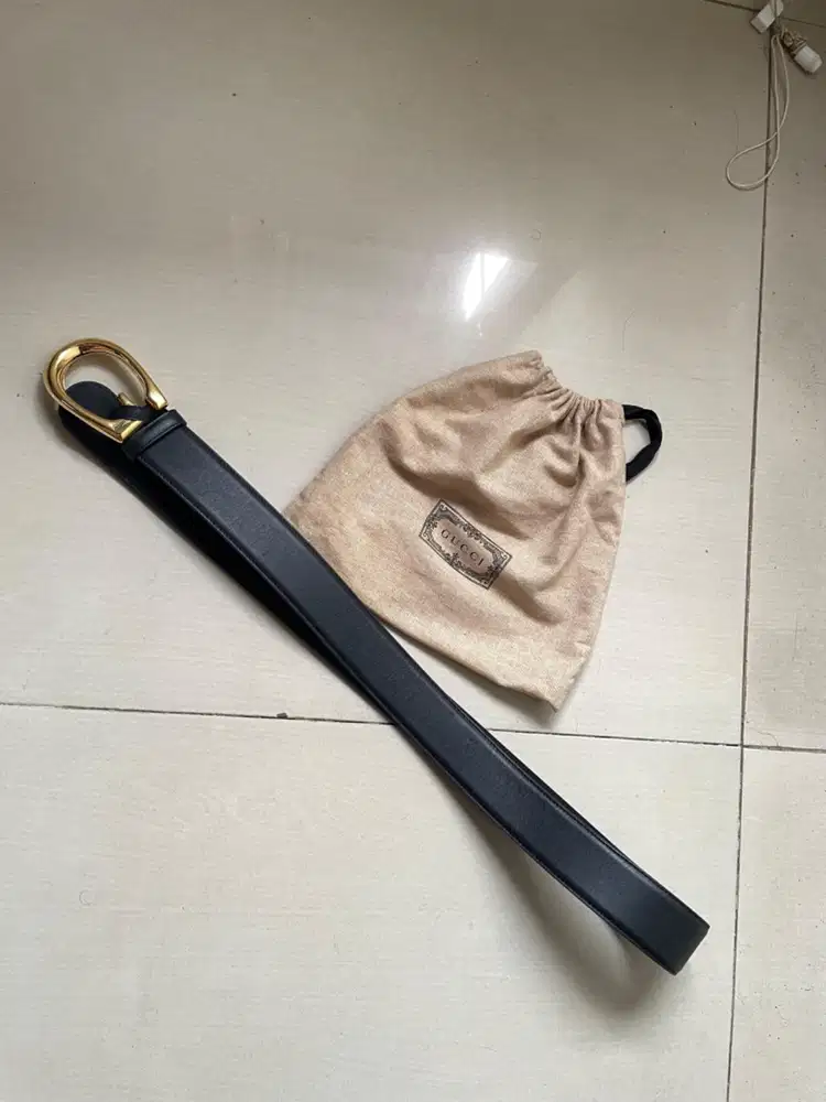 Gucci G Buckle Thin Belt — Authentic